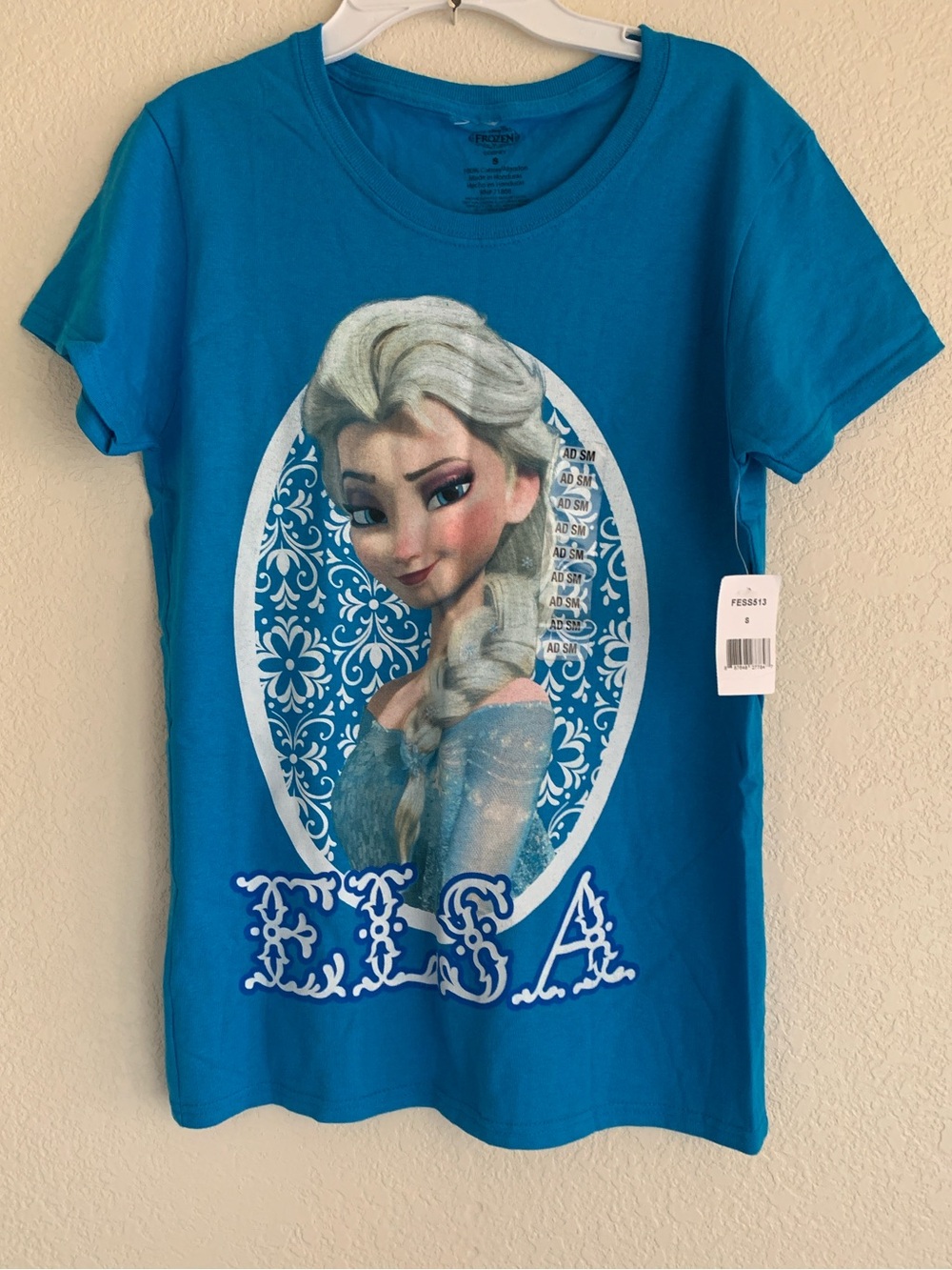 Disney Frozen Elsa Graphic Big Girls  Shirt Short Sleeve Tee Size S
